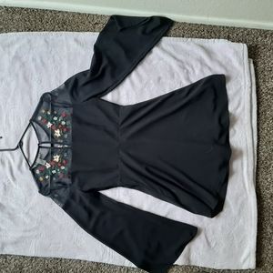 Black and Floral Dress